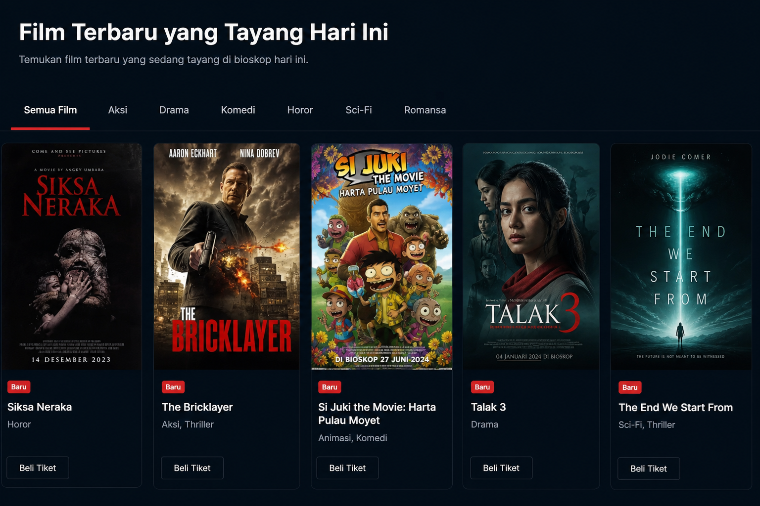 Film Terbaru yang Tayang Hari Ini - bioskop
