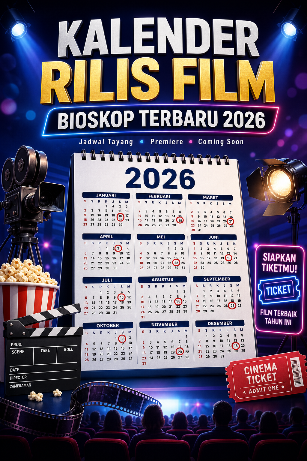 Kalender Rilis Film Bioskop Terbaru 2026 - film