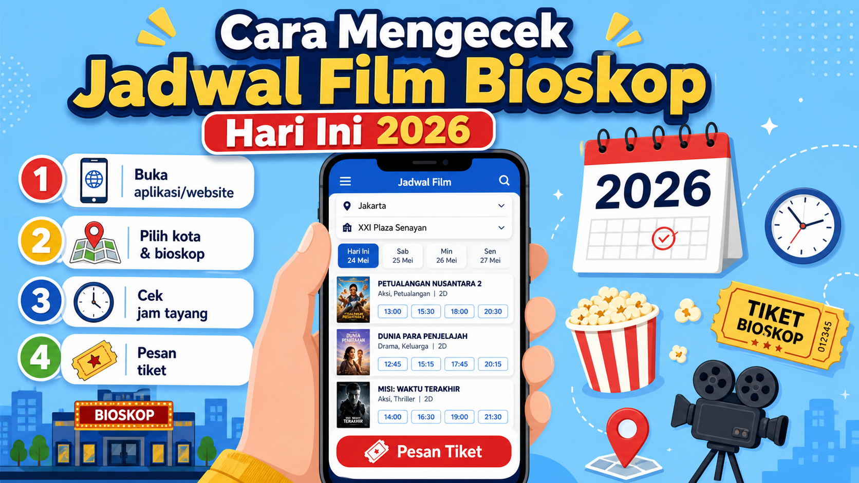 Cara Mengecek Jadwal Film Bioskop Hari Ini 2026 - film