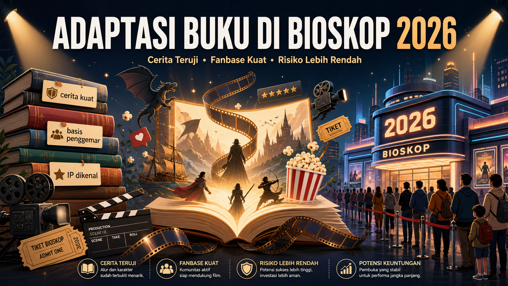 Mengapa Adaptasi Buku Masih Kuat di Bioskop 2026? - movie
