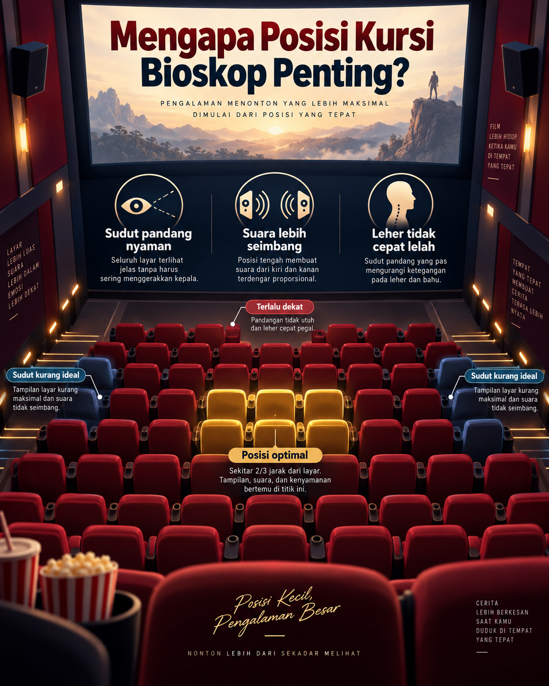 Mengapa Posisi Kursi Bioskop Penting? - movie