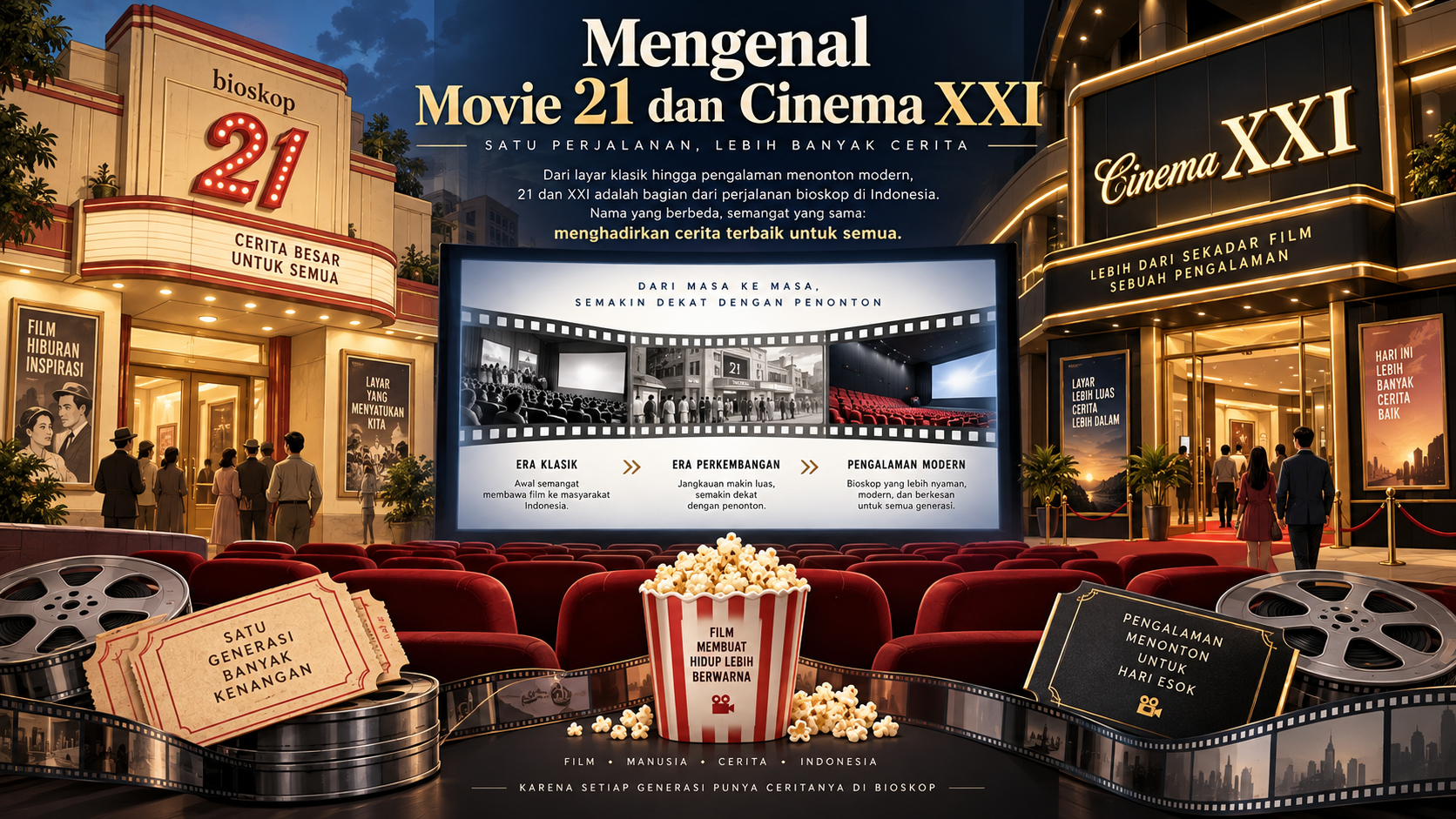 Mengenal Movie 21 dan Cinema XXI - bioskop