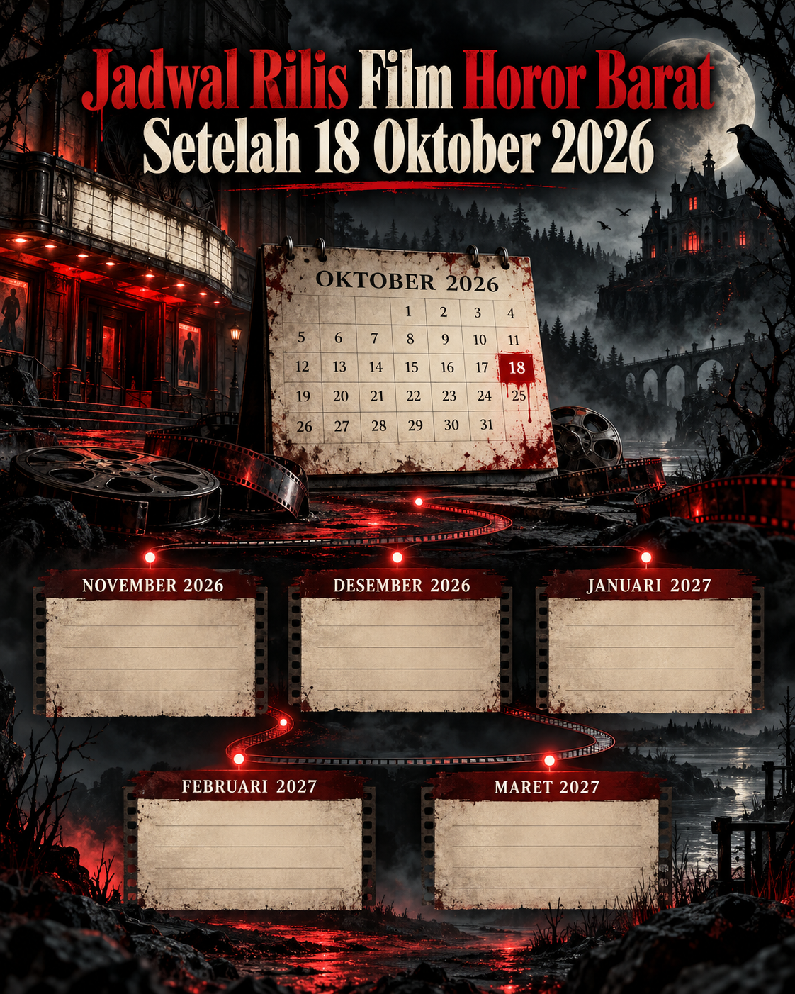 Jadwal Rilis Film Horor Barat Setelah 18 Oktober 2026 - horor