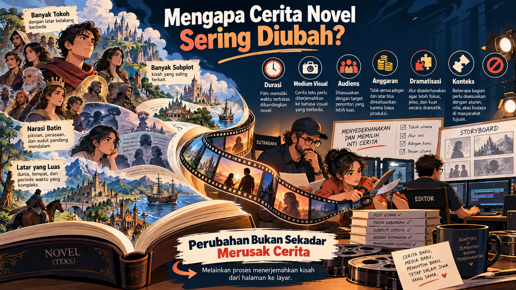 Mengapa Cerita Novel Sering Diubah? - movie