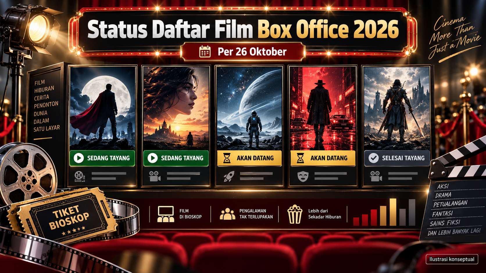 Status Daftar Film Box Office 2026 per 26 Oktober - film